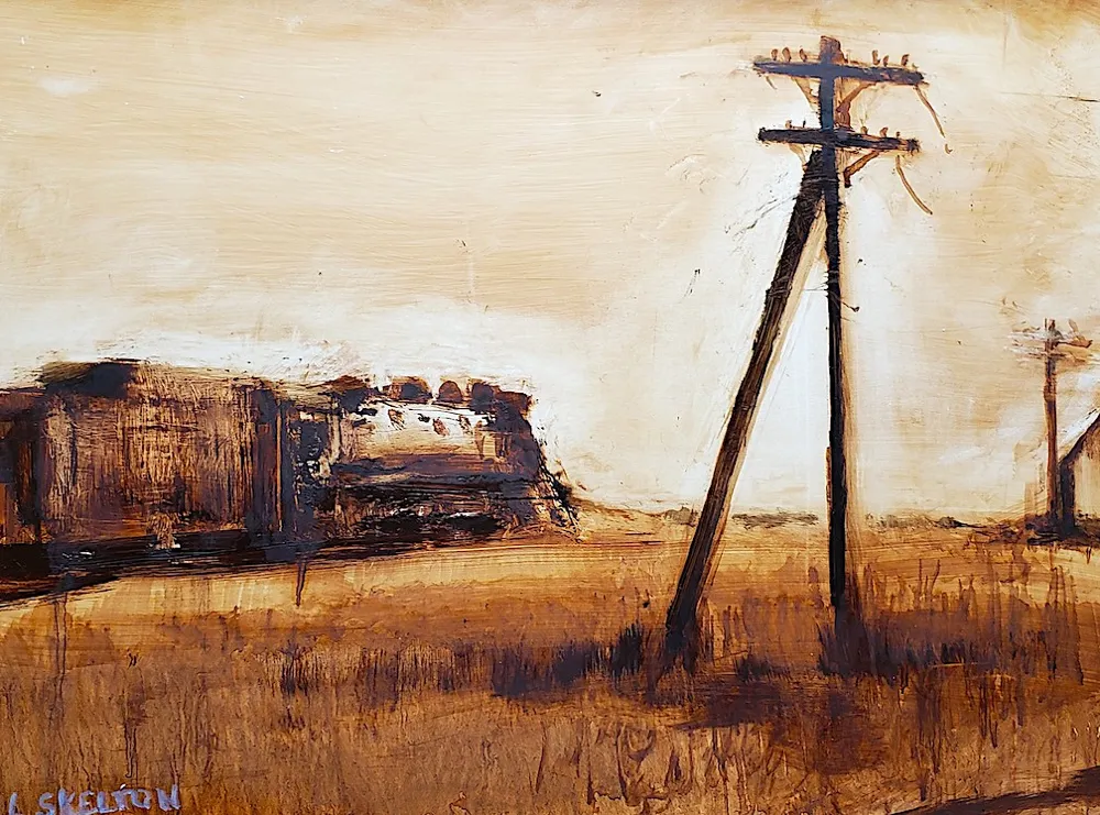Oil painting of a 1959 photo, Locomotive 1