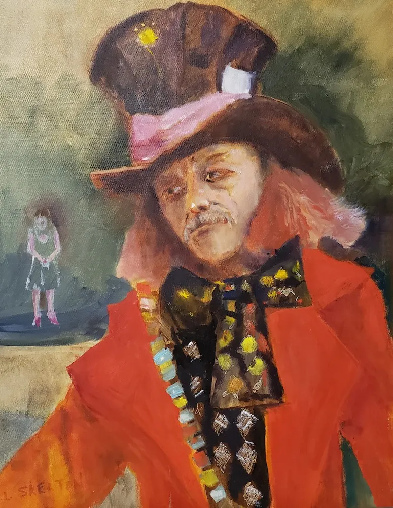 Oil painting of a Life Drawing Portrait