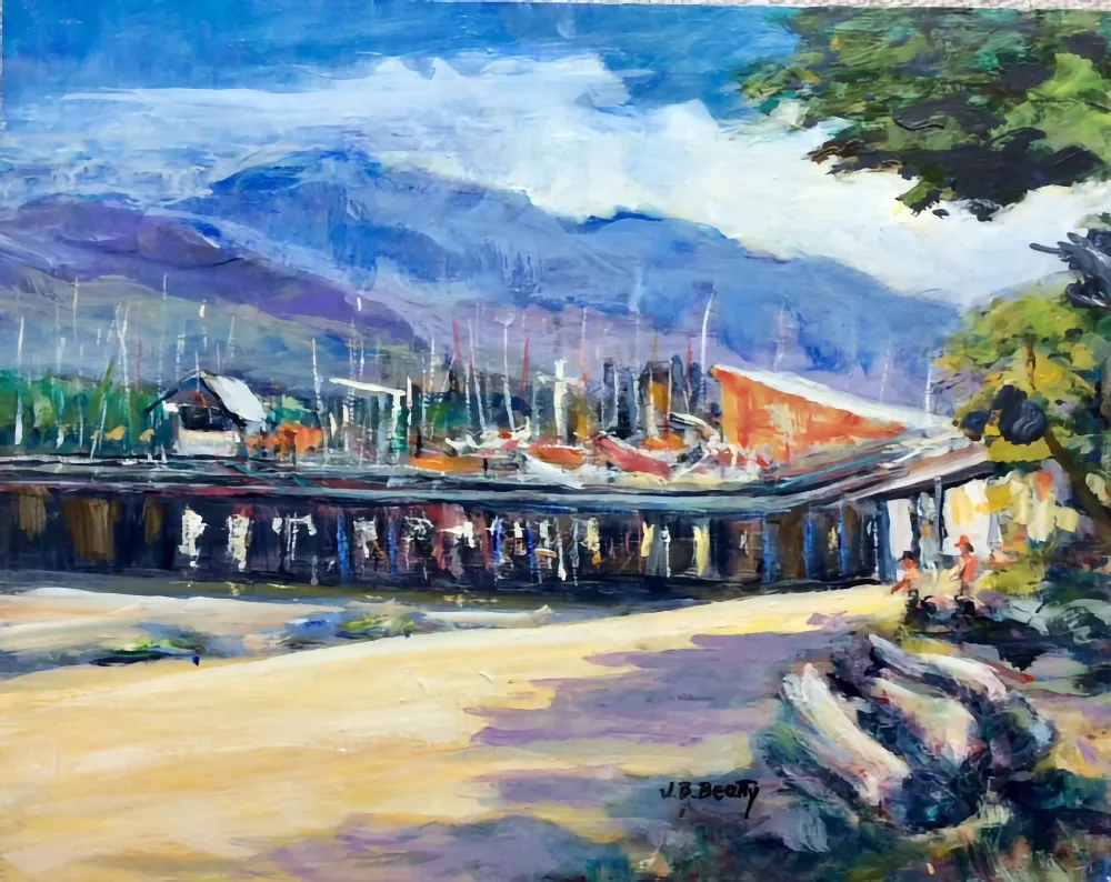 Acrylic painting of Jericho Beach