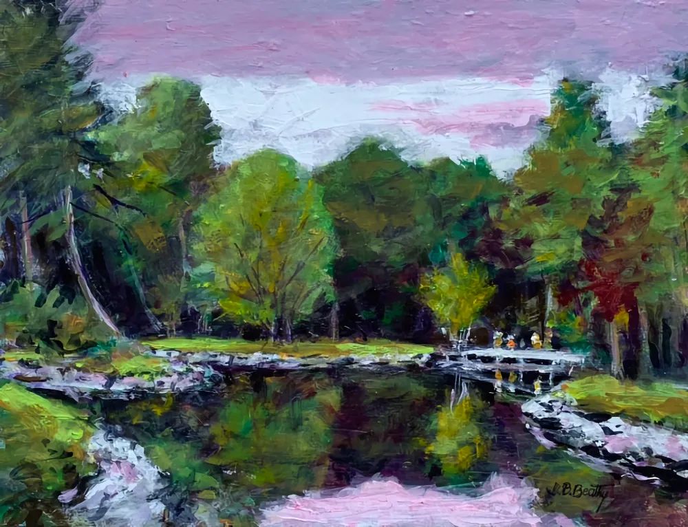 Acrylic painting of an Upgraded Park