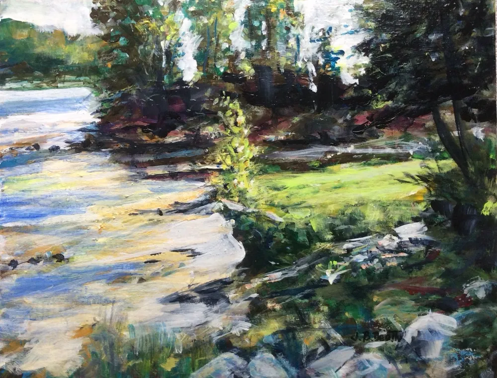 Acrylic painting of #7 Road Richmond