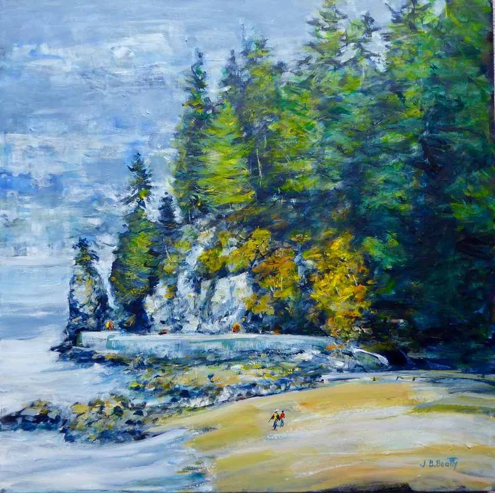 Acrylic painting of a Park Walkway