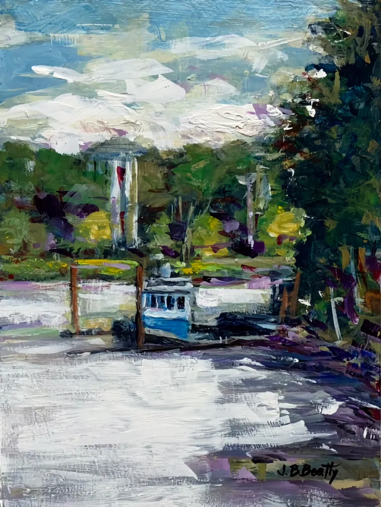 Acrylic painting of a Fraser Dock