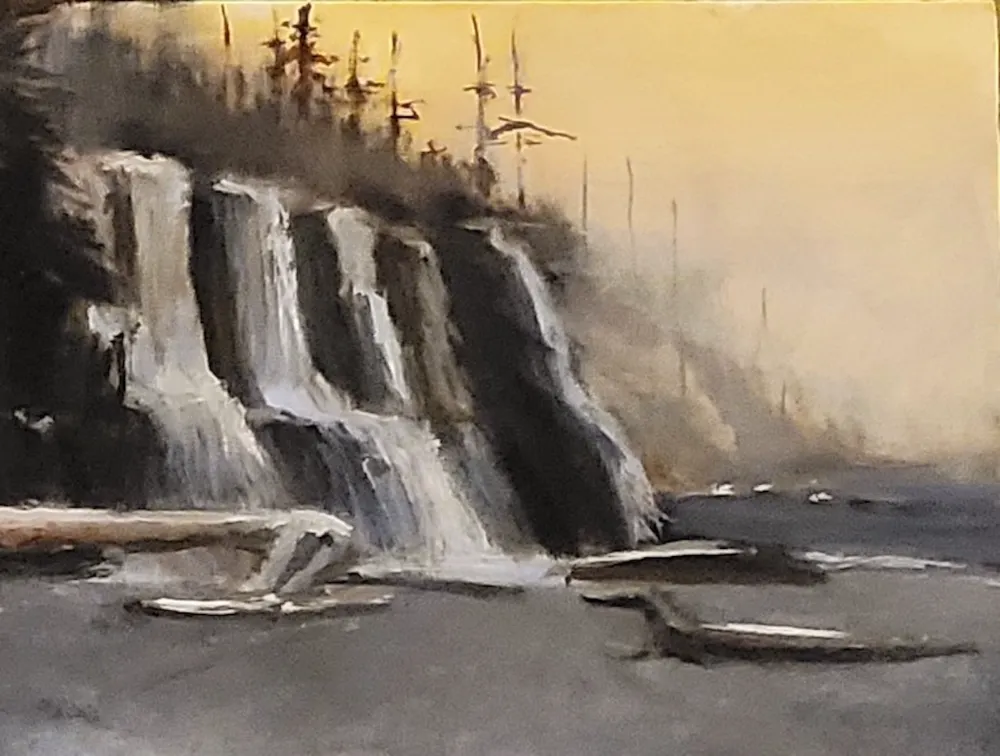 Oil painting of West Coast Trail, Vancouver Island