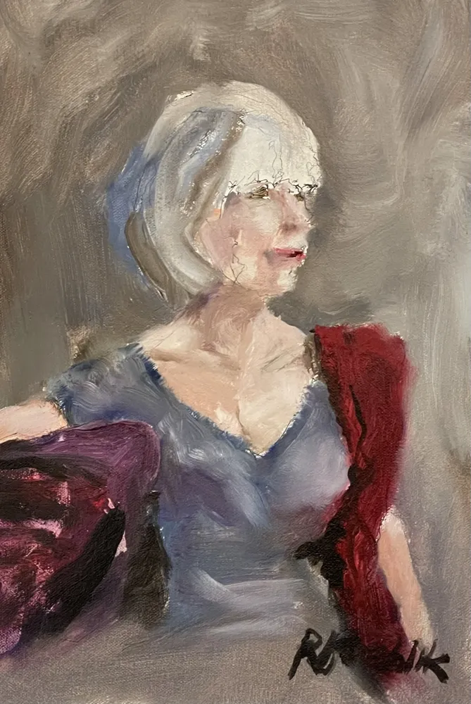 Oil painting of a Life Drawing, Oil on Canvas