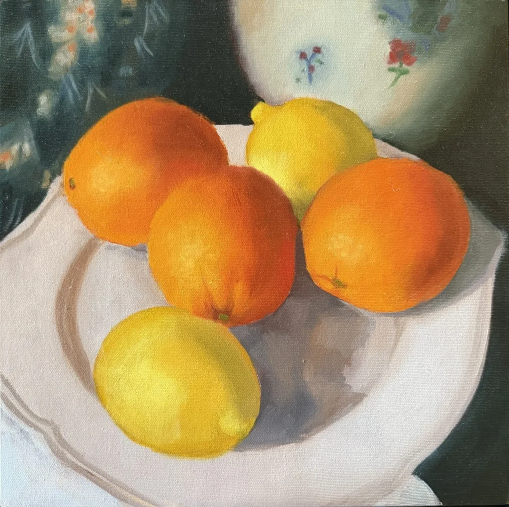 Oil painting of Lemons & Oranges