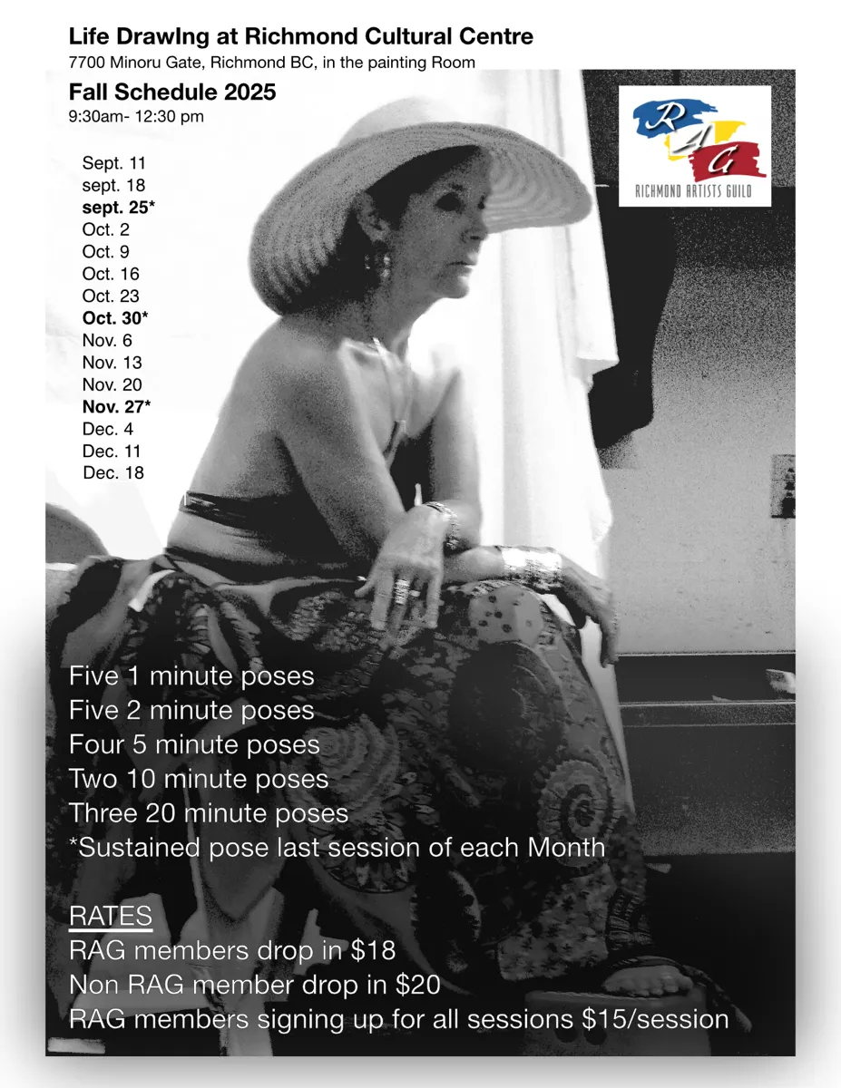 Life Drawing Fall schedule